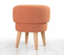 Atelier Del Sofa Puf de Lino Naranja